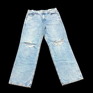 American Eagle Stovepipe Distressed Stretch Jeans 14 Long 32x33 NWT